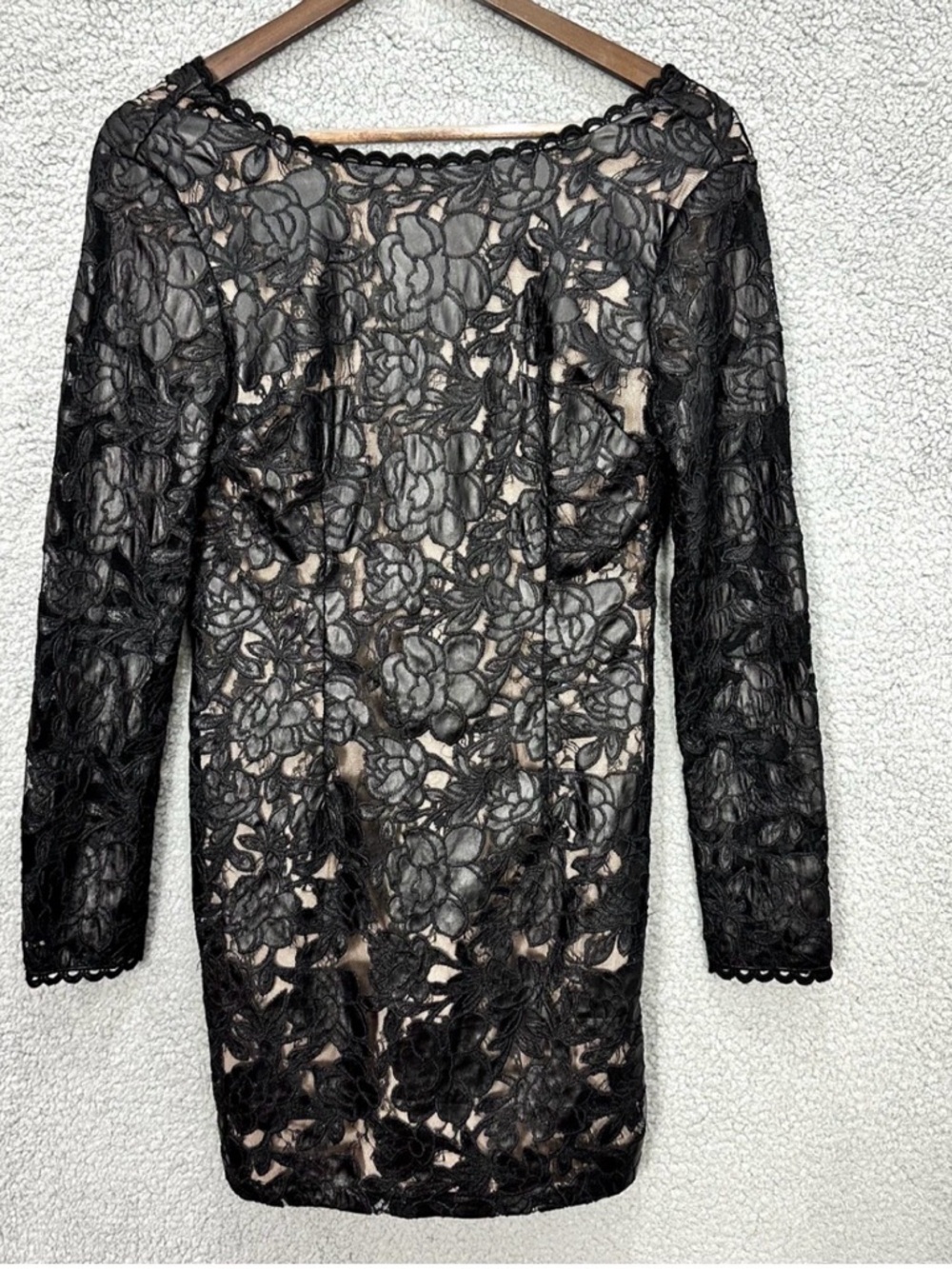 Endless Rose Black Lace Long Sleeve Mini Dress